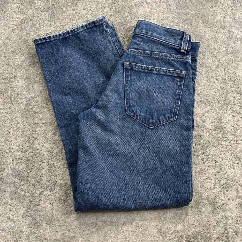 Madewell The Balloon Jeans Womens Size 24 Petite Blue Denim Wash Barrel Casual
